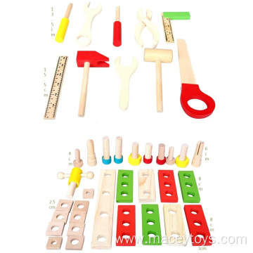 wooden boy tool play set